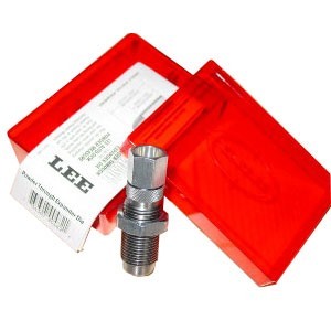 The Lee Precision 38 Special Powder Thru Die efficiently charges and expands the case mouth, compatible with Auto Disk and Pro Auto Disk Powder Measures for seamless reloading.