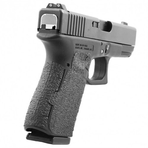 Enhance your Gen 4 Glock's ergonomics with Talon Grip Tape, featuring rubber texture, full coverage, and easy removal without frame damage.
