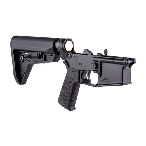 The Aero Precision AR-15 Complete Lower Receiver offers a solid foundation with upgraded MOE SL® Grip, Carbine Stock, and enhanced features for custom builds.