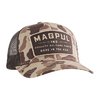 Experience comfort and durability with the Magpul GO BANG Trucker Hat, featuring a breathable mesh back, adjustable snap closure, and stylish embroidered patch.
