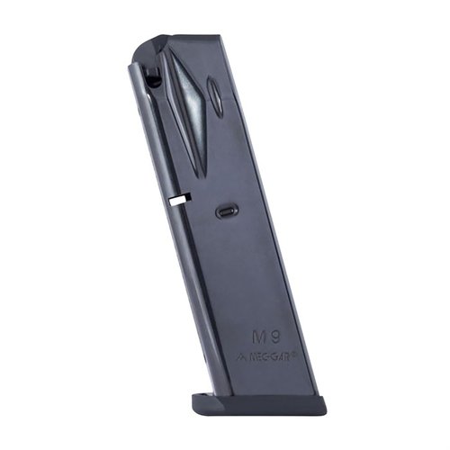 Enhance your Beretta M9/M92 with these high-quality 10-round magazines featuring a hardened steel body, anti-friction coating, and flawless feeding.