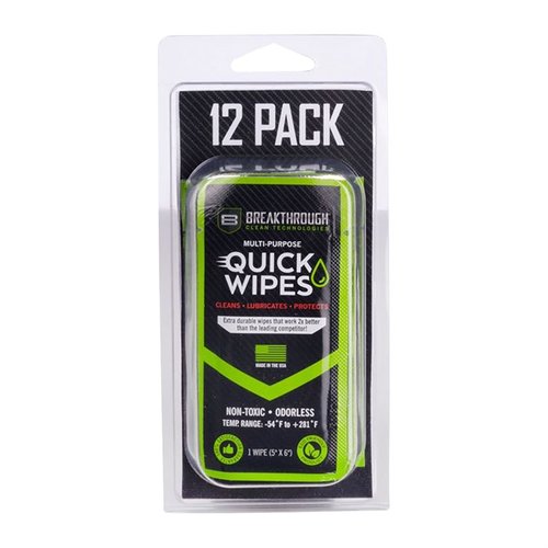 Keep your firearms pristine with Breakthrough Clean's Synthetic CLP Quick Wipes, designed for quick clean-up, carbon removal, and surface protection.