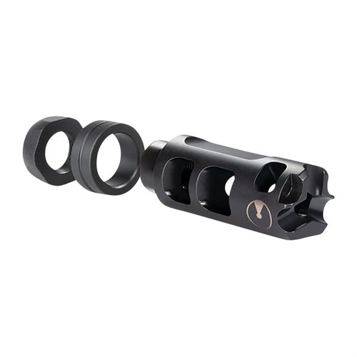 The Ultradyne Pulse Compensator 5.56/.223 reduces recoil and muzzle rise, enhances accuracy, and is made from durable 416 stainless steel for reliable performance.