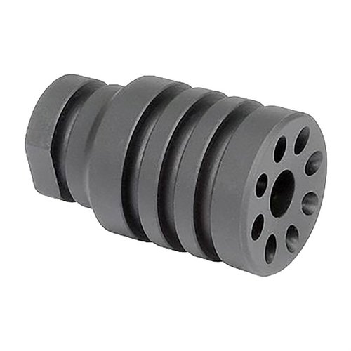 The Midwest Industries Pistol Blast Divertor features a linear comp design to redirect muzzle blast forward, made of durable tool steel with a lifetime warranty.