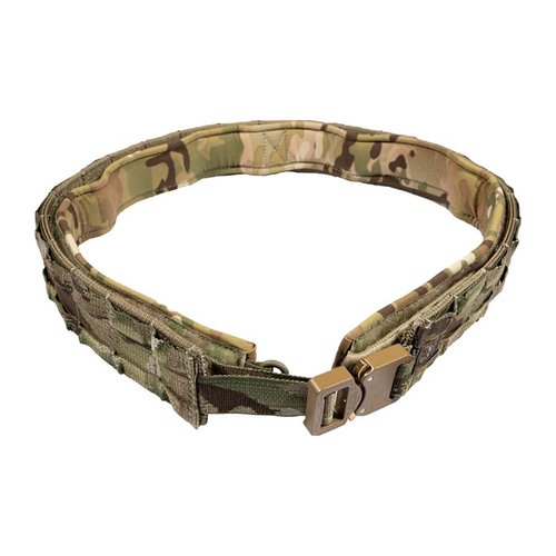 The UGF Battle Belt offers a lightweight, customizable design with a padded inner belt, secure attachment points, and eliminates the need for multiple belts.