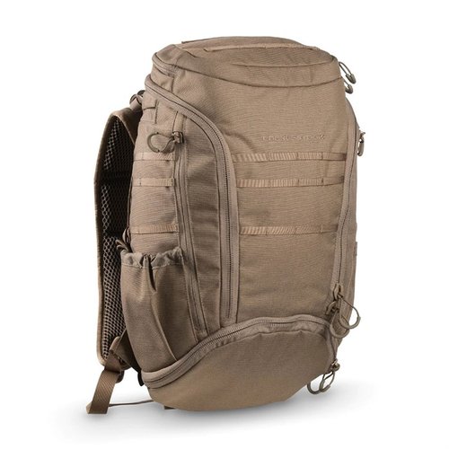 The Eberlestock Little Trick Pack offers 1,140 cubic-inches of versatile storage, quick access to concealed firearms, and a built-in scabbard for laptops or books.