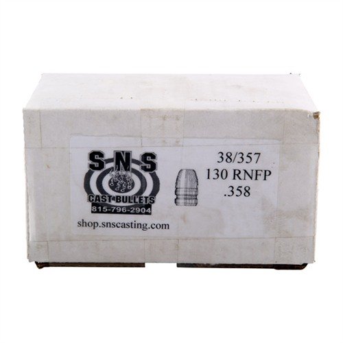 Experience exceptional accuracy with SNS Cast .38 Caliber Round Nose Flat Point Bullets, crafted from a premium alloy for consistent performance at an economical price.