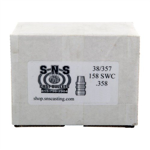 Experience unmatched accuracy with SNS Cast .38 Caliber 158gr Semi-Wadcutter Bullets, crafted from premium alloy for consistent performance at economical prices.