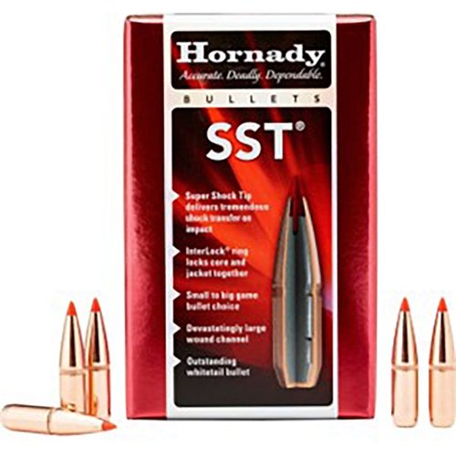 Hornady SST Bullets offer ultra-flat trajectories, rapid expansion, surgical accuracy, and deep penetration with their heavy construction and InterLock feature.