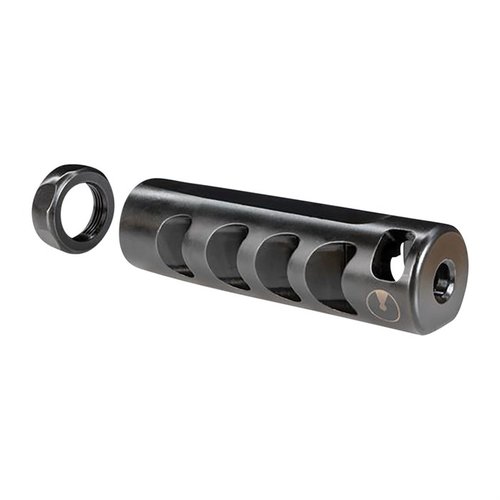 The APOLLO LR Compensator reduces recoil and muzzle rise, enhances long-range accuracy, and is crafted from 416 Stainless Steel with a rugged finish.