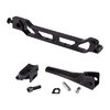 The JMAC Customs 8-inch Raised Arm Bar features a lightweight, modular design with a folding buttplate, integrated QD sling socket, and durable 7075 T6 aluminum.
