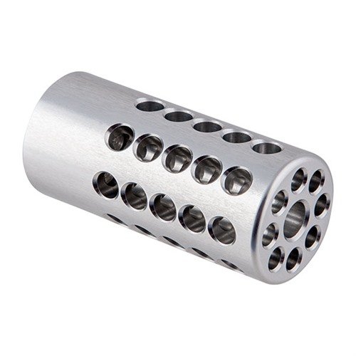 Enhance your Ruger 10/22® with the Tactical Solutions Compensator, featuring a large expansion chamber and 48 vent holes for reduced recoil and improved accuracy.