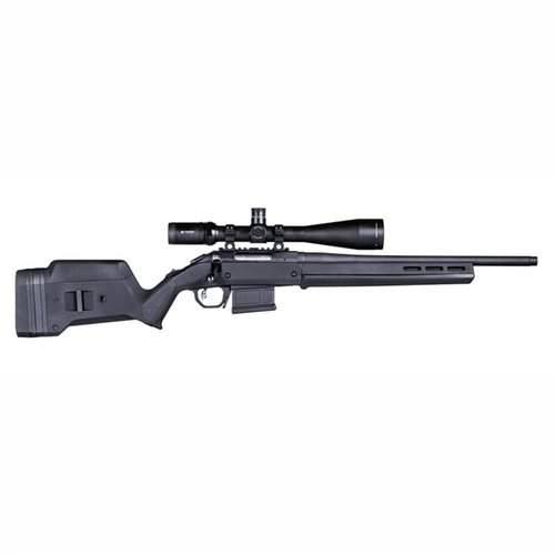 The Magpul Hunter American Stock for Ruger® American Short Rifles offers a drop-in design, adjustable length of pull, and M-LOK compatibility for enhanced versatility.