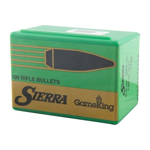 Experience superior long-range hunting performance with Sierra GameKing 6.5mm Hollow Point Boat Tail Bullets, offering reduced drag, higher velocity, and less wind drift.