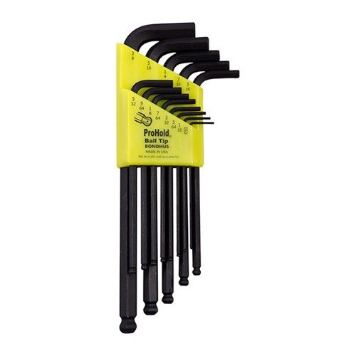 Experience superior grip and smooth rotation with Bondhus ProHold Tip Ball End Wrenches, ensuring screws stay tight while maintaining tool strength.