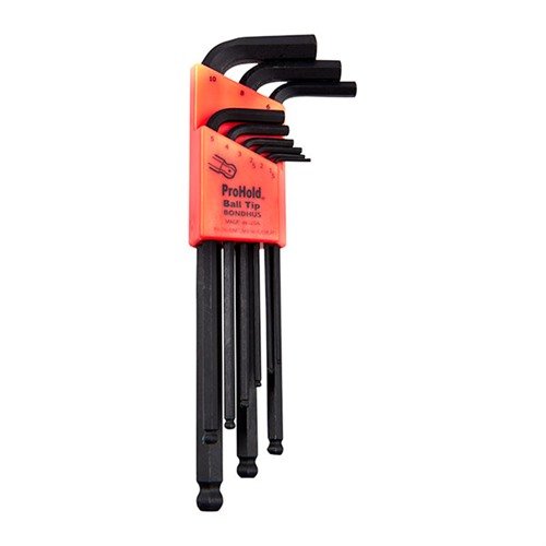 Experience superior grip and smooth rotation with BONDHUS ProHold Tip Ball End Wrenches, ensuring screws stay tight without compromising tool strength.