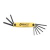 The BONDHUS GORILLA GRIP® Fold-Up Wrench Set features 9 compact hex wrenches (5/64" to 1/4") that easily fit in your range bag or toolbox for quick access.