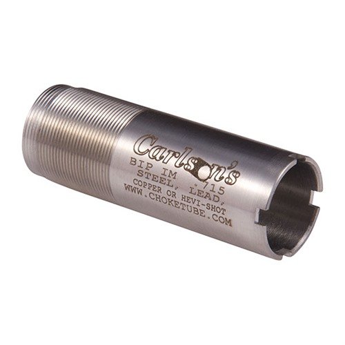 Upgrade your shooting with Carlson's Invector Plus 12ga Improved Modified Choke Tube, crafted from non-rusting stainless steel for durability and precision.