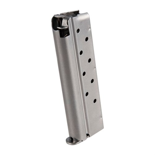 Upgrade your Colt 1911 with these premium 9RD 9MM magazines, featuring durable stainless steel construction for reliability and compatibility with most models.