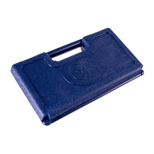 The Colt Handgun Storage Case offers secure protection for pistols and revolvers, crafted from durable molded plastic, ensuring safety and easy transport.