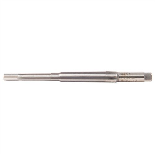 The CLYMER 8x57mm Mauser Finishing Reamer offers precision craftsmanship from M-7 high speed steel, ensuring a perfect fit for your rifle with right-hand cutting flutes.
