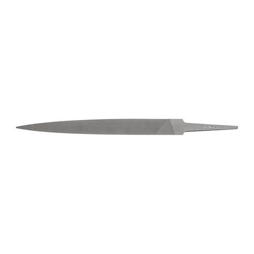 The SWISS PATTERN BARRETTE FILES are perfect for precision filing in tight spaces, featuring double-cut teeth and safe edges for fine detail work.