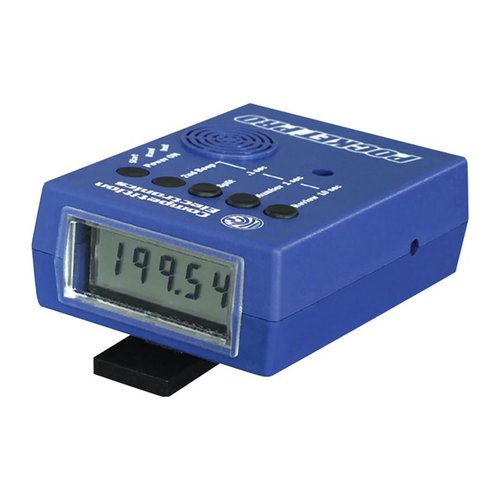 The Pocket Pro shot timer features an ergonomic design, large display, adjustable sensitivity, and reviews up to 50 shots, perfect for practice and scoring!