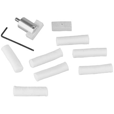 The DEWEY CHR Conversion Kit easily attaches to a CHR chamber rod, providing a secure, effective way to clean bolt-lug recesses with included felts and cotton rolls.