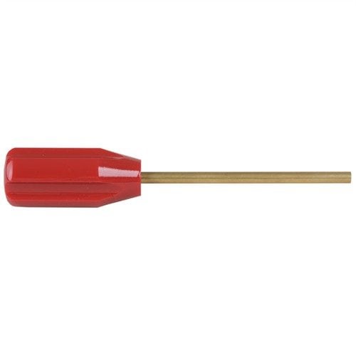 The DEWEY Handgun Chamber & Cylinder Cleaning Rod features a non-scratching brass design, ensuring effective cleaning of all pistol chambers with maximum leverage.