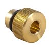 The DEWEY C-45 Coated Rod Muzzle Guide features machined brass with an O-Ring to protect rifling, keeping rods centered without scraping coatings, suitable for .30 to .45 cal.