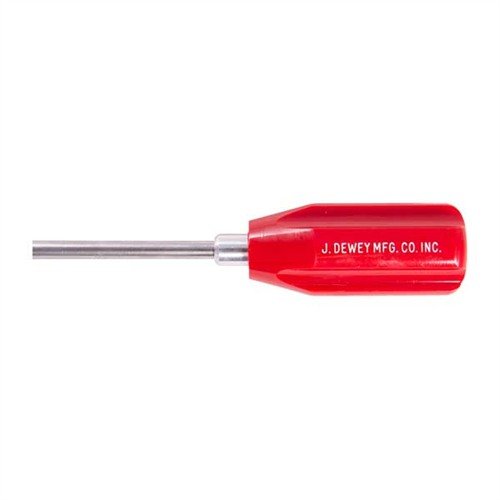 Dewey's Stainless Steel Rods resist embedding of dirt and fouling, featuring ball bearing handles and a universal brass patch loop for efficient cleaning.