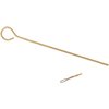 The DEWEY 9" LOOP PISTOL ROD is a durable one-piece brass rod with a finger loop, perfect for the range and includes a brass slotted tip for .22 caliber and larger.