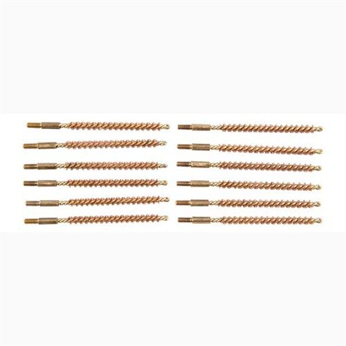 .17 & .20 Caliber Bore Brushes feature tough bronze bristles on twisted brass wire, preventing scratches while ensuring deep cleaning for airguns and rimfire firearms.
