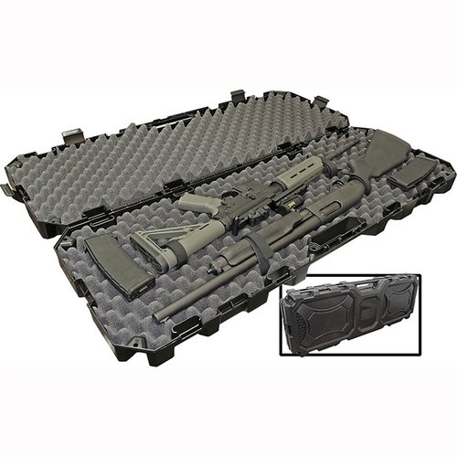 The MTM CASE-GARD 42" Tactical Rifle Hard Case Black offers durable protection, customizable foam interior, and secure latching for your firearms during transport.