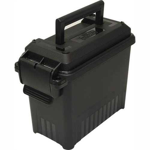 The MTM Case-Gard Ammo Can Mini is ideal for bulk ammo storage, featuring a durable black design, secure lid, and compact size for easy transport.