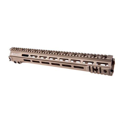 The Mk 4 15" M-LOK Super Modular Rail by Geissele Automatics offers lightweight durability, versatile mounting options, and a sleek DDC finish for optimal performance.