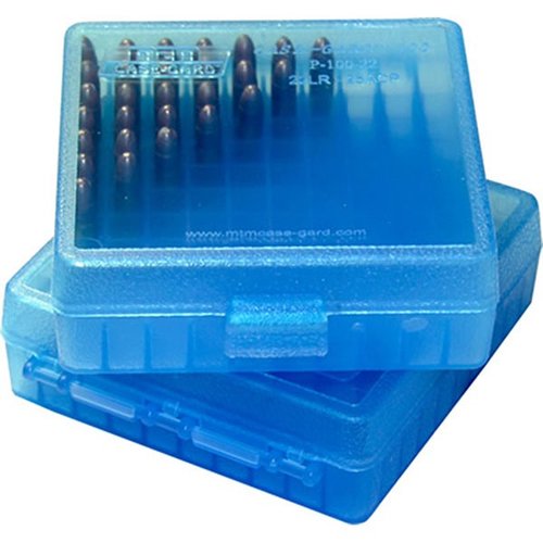 The CHADWICK & TREFETHEN Ammo Box holds 100 rounds with a flip top and mech hinge, ensuring quick access and secure storage for your .22 calibre ammunition.