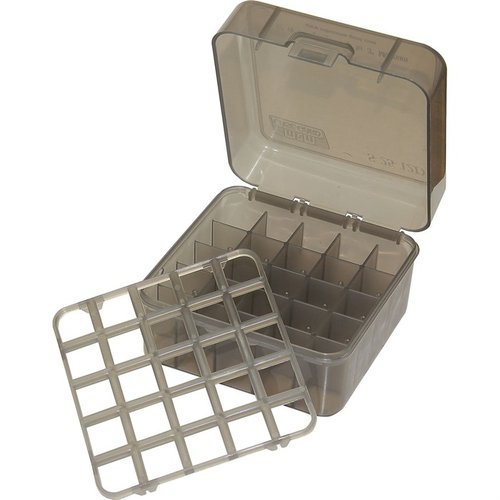 Keep your shotshells organized and protected with the MTM Shotshell Box, featuring a flip-top design for easy access and holding 25 rounds of 12 or 20 gauge up to 3in.
