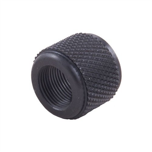 The EGW 1/2-28 Thread Protector safeguards your threads and enhances your muzzle's appearance, featuring easy-to-use diamond-pattern knurling for quick adjustments.