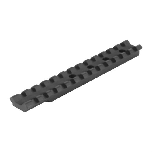 The EGW CVA V2 Muzzleloader Scope Base offers full-length Picatinny slots for flexible mounting, lightweight design, and compatibility with factory iron sights.