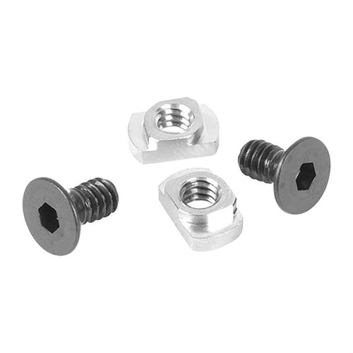 Upgrade your M-LOK forend with EGW's stainless steel nuts and screws for secure T-slot rail installation, enabling MPOD attachment. Includes 2 nuts and screws.