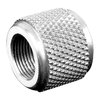 The EGW 1/2-28 Thread Protector safeguards barrel threads from damage and enhances muzzle appearance, featuring precision CNC machining and easy-grip knurling.