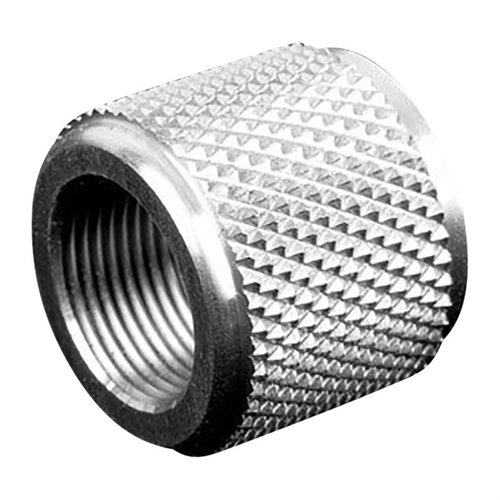 The EGW THREAD PROTECTOR 5/8-24 is crafted from durable stainless steel, ensuring reliable protection for your firearm's threads while maintaining a sleek appearance.
