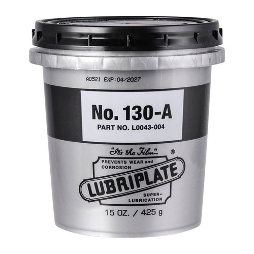 LUBRIPLATE 130-A MIL SPEC GREASE is a waterproof lubricant chosen by the U.S. Military, perfect for M1 Garand and M14 rifles, ensuring durability in all weather.