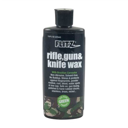 Protect your firearms and knives with Flitz Rifle, Gun & Knife Wax, a non-abrasive, silicone-free shield against rust, residue, and water damage.