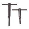 Forster's Stockmaker's Handscrews ensure fast-positive seating for precise stock-to-action fitting, with 3" handles and varying screw lengths, sold in pairs.