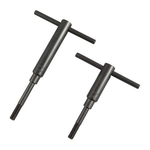 Forster Stockmaker's Handscrews ensure fast-positive seating for precise stock-to-action fitting, featuring 3" handles and sold in pairs for various guns.