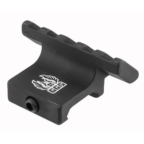 The GG&G 45 Degree Offset Rail offers ambidextrous mounting for micro red-dot optics, ensuring zero cheek-weld shift and secure attachment on MIL-STD 1913 rails.