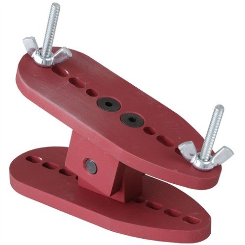 The Gracoil Universal Fitting Fixture securely holds butt plates and recoil pads, allowing precise cutting and grinding while preventing heat damage.