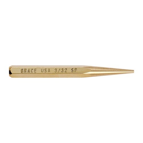 Achieve precision with Grace USA Starter Punches, crafted from premium brass for non-marring performance and easy storage, perfect for drifting sights and driving pins.
